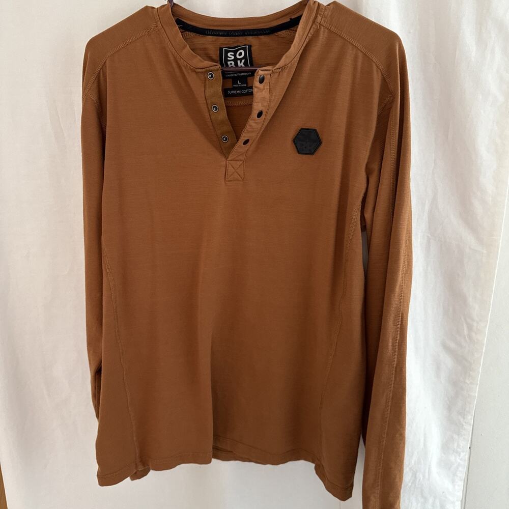 Straight Outta Brooklyn Long Sleeve T-Shirt Men's Size L SOBK Terracotta